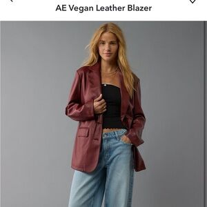 AE Vegan Leather Blazer